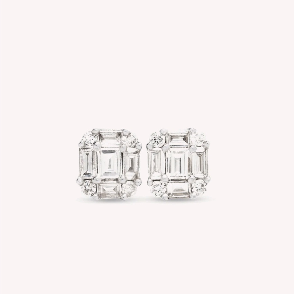 Stone and Strand Shield of Strength Stud Earrings